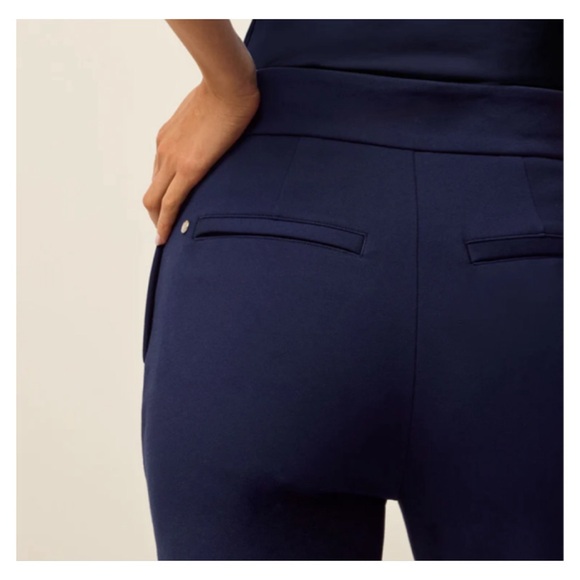 Greyson Drea High-Rise Trouser Tailored Fit Stretch Dress Pants 8 x 26 Crop Blue - Picture 10 of 15